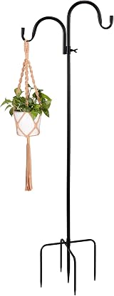 Navaris Adjustable Shepherds Hooks for Bird Feeders & Plants - 2 Bases view 7