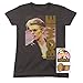 PopFunk Classic David Bowie Smoking Retro Music Legend Womens Premium Cotton Short Sleeve Graphic T-Shirt & Stickers (Large) Black