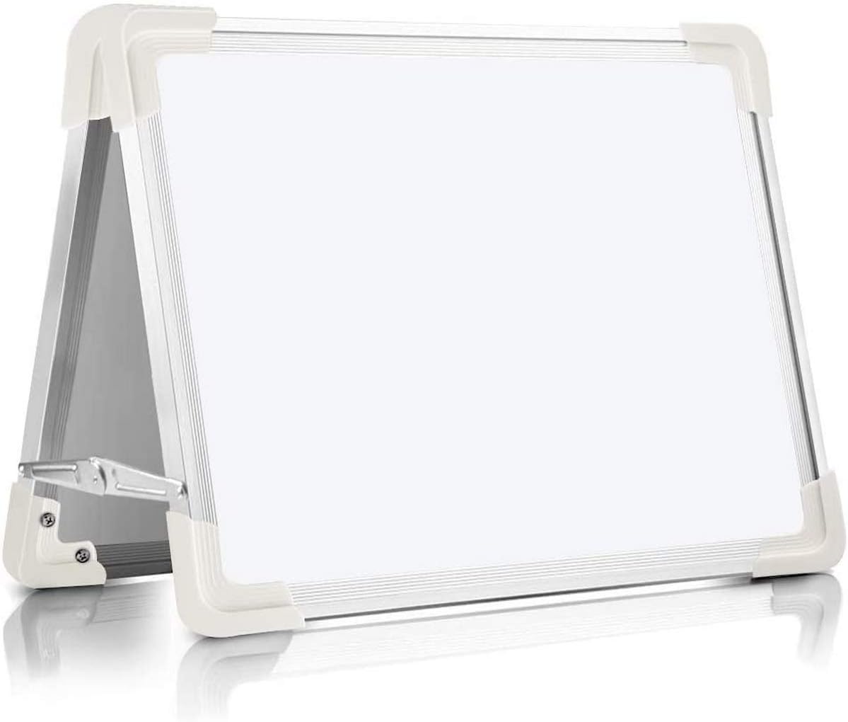 Magnetic Dry Erase Board for Kids, OUSL 1612'' Small Desktop Foldable Reminder Board Magnet White Board Double-Sided Portable Whiteboard Easel for Children (16X12'')