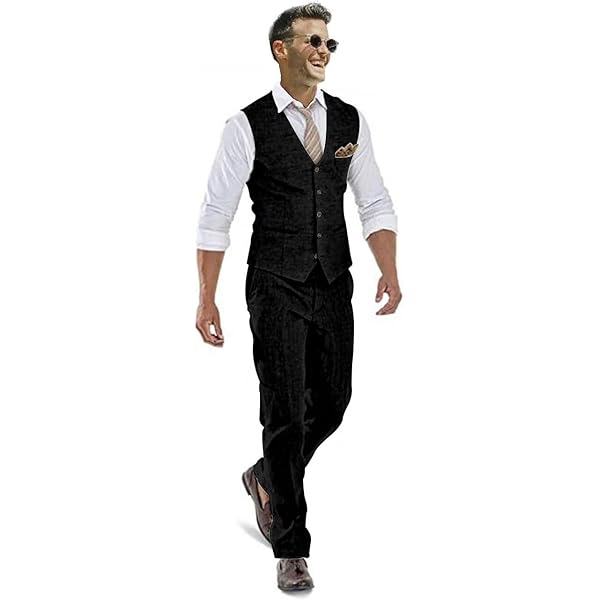 Mens Dress Pants Piece Linen Suits For Men Slim Fit Casual Beach