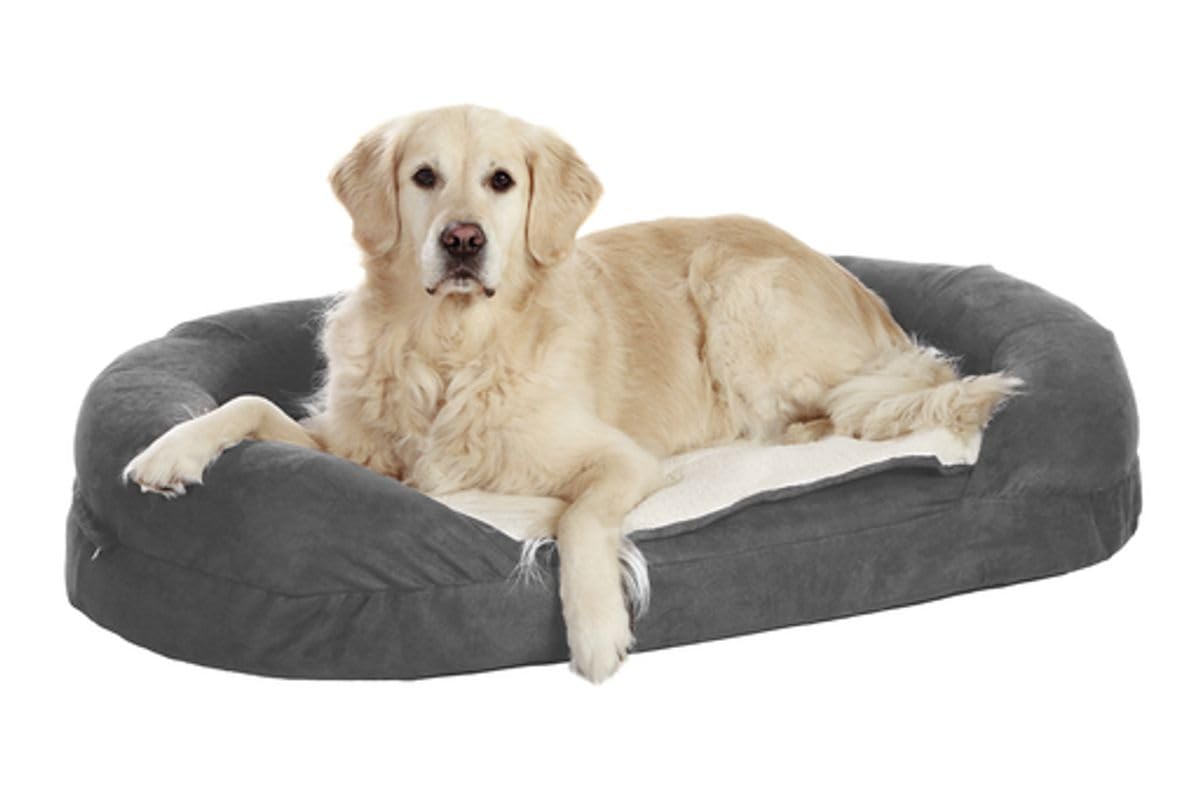 Karlie Ortho Bed Oval Lying Matress, 120 x 72 x 24 cm, Grey