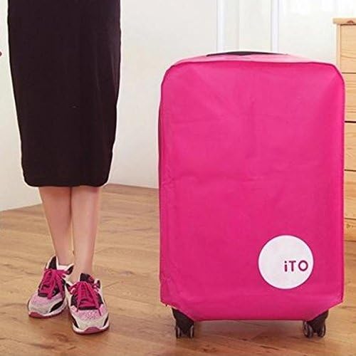 iHappy Dust Proof Travel Luggage Protector Bag Non-woven Fabric Suitcase Cover,Rose Red,26 Inch