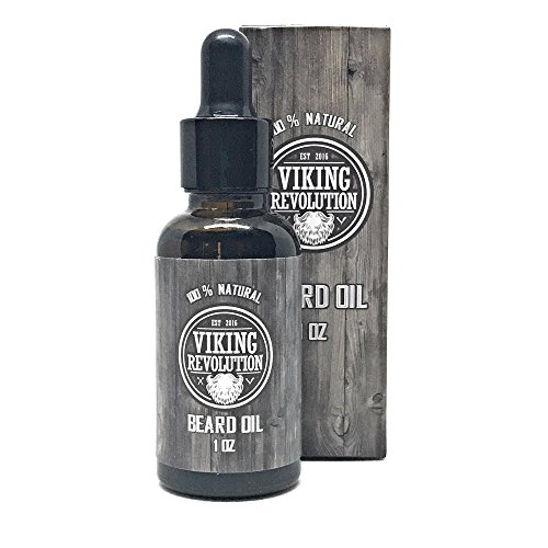 Viking Revolution Beard Oil Conditioner – All Natural Unscented Argan & Jojoba Oils – Softens, Smooths & Strengthens…