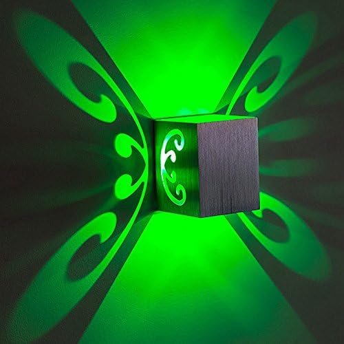 LED Wall Light Entrance Hallway Light Background Wall Light Color Bedroom Light KTV Bar Hotel Decoration Metal Wall Light ( Color : 3W/green )