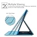 Dteck PU Leather Multi-Angle Folio Stand Smart Case for iPad 9.7 Inch (2018/2017, Air 2/Air 1, 5th/6th Gen) with Auto Sleep/Wake Feature