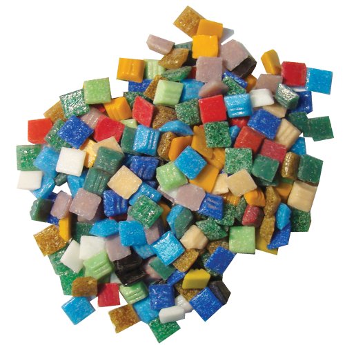 Jennifer's Mosaics Variety 3/8-Inch Venetian Style Glass Mosaic Tile, Assorted Colors, 3-Pound