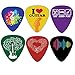 Creanoso Awesome Guitar Picks (12-Pack) - 3 Thickness Sizes (2 Heavy 2 Medium 2 Light Gauge Celluloid) - Stocking Stuffers Guitar Gifts - for Acoustic, Electric and Bass Guitars