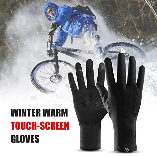 Lixada Touch Screen Gloves,Winter Warm Gloves Cycling Gloves with Thin Polar Fleece Lining for Men&W - //coolthings.us