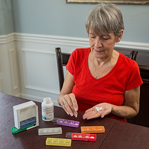 Weekly Pill Organizer Pill Box Large Pill Case AM PM Pill Box With