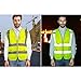 GOGO 9 Pockets High Visibility Zipper Front Safety Vest With Reflective Strips, Meets ANSI Standards