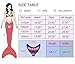 YITU Mermaid Tails for Swimming with Monofin Swimmable Costume Swimsuit for Kids, Boys and Girls -Rainbow Candy-120