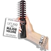 Cricket Static Free Volumizer Hair Brush - Blow Drying, Styling, and Detangling All Hair Types, Long, Short, Thick, Thin, Curly, Straight, and Wavy (Black)