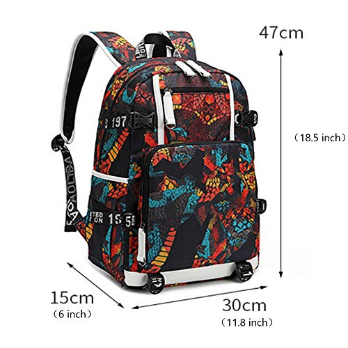 Soccer Player Star Cristiano Ronaldo Multifunction Backpack CR7 Travel Student Football Fans Bookbag For Men Women (Style 6)