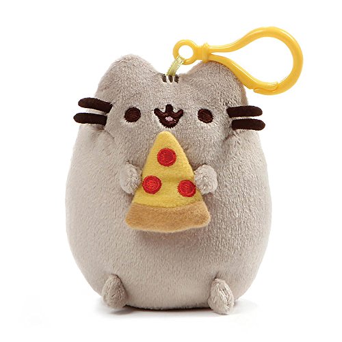GUND Pusheen Snackable Pizza Cat Plush Stuffed Animal Backpack Clip
