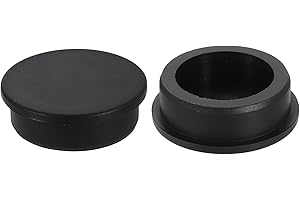uxcell 2Pcs Silicone Hole Plug, Waterproof Round Rubber Stoppers Bottle Seal Plugs Tube Pipe End Caps for 45mm/1.77" Hole for Bathtub Bottle, Black