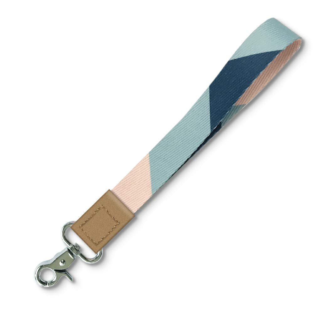 Keychain Lanyard,Yihor Hand Wrist Lanyard Wristlet Strap Lanyard Key Chain Holder Lanyard Cool Short Lanyard for Car Keys,Camera, Cell Mobile Phone, Charms,Lanyard for Women,Men and Kids (Pink Blue)