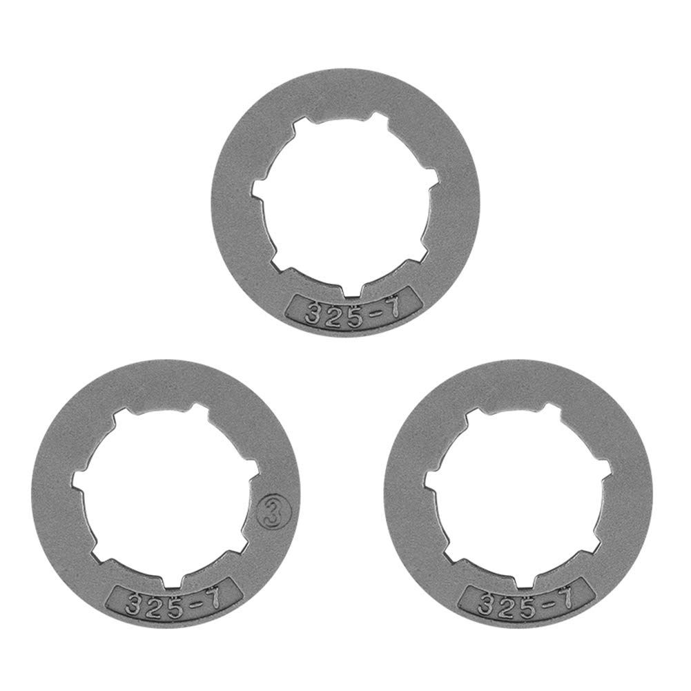 TOPINCN 3Pcs .325-7Tooth Small Sprocket Rim for Stihl 028 029 034 039 Ms290 Ms310 Ms390 Chainsaw Replacement Accessory