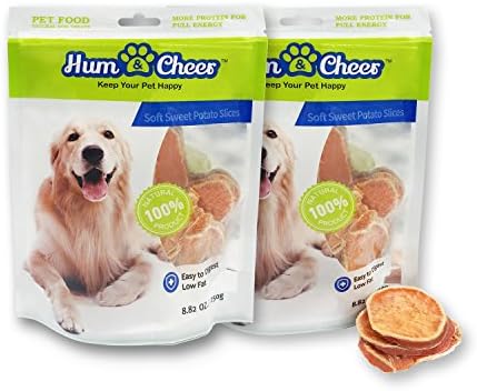 Hum Cheer Dog Treats Puppy Chews Training Snacks, Soft Sweet Potato Slices 17 oz