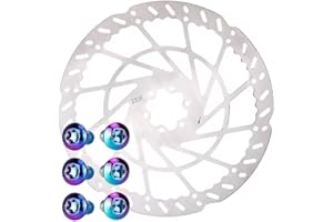 ZTTO 220mm Bike Disc Brake Rotor Thicken 2.3mm, More Durable Stainless Steel Bicycle Disc Brake Rotor with Colored Bolts for 