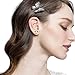 ANBALA Cat Stud Earrings 925 Sterling Silver Ear Studs Freshwater Cultured Pearl Stud Earrings for Women Girls