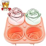 KooMall 3D Rose Ice Molds 2.5 Inch, Large Ice Cube