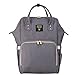 Wide Open Waterproof Baby Diaper Backpack by Sunveno-Travel Bag, Nappy Tote Bag w/Insulated Pockets (Gray)