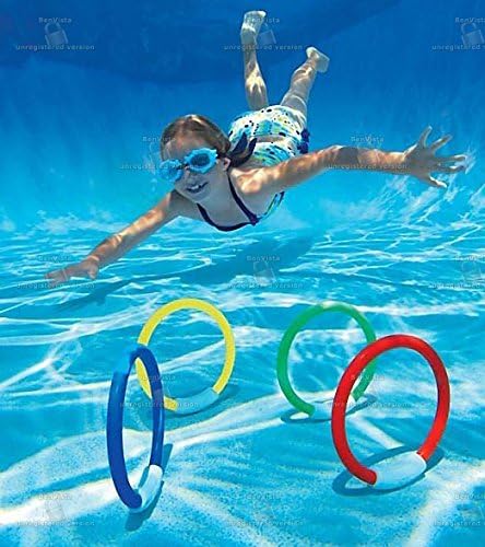 Kid's Backyard Outdoor Fun Dive Play Summer Fun Toddler Pool Underwater Fun Rings