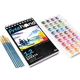 Water Color Paint Set - 36 Premium Water Color Paints - 12 Page Water Color Pain