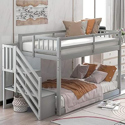 big bunk beds with stairs