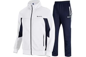 TBMPOY Men's Tracksuits Sweatsuits for Men Sweat Track Suits 2 Piece Casual Athletic Jogging Warm Up Full Zip Sets