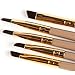 Polytree 5pcs Professional Eyebrow Brush Black Flat Angled Eye Brow Eyeliner Eyeshadow Brushes Makeup Tools