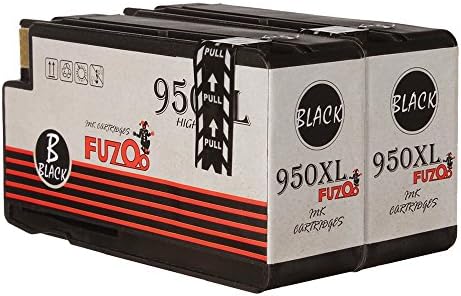 FUZOO 2 Black Replacement for HP 950XL Ink ( Chip of New Generation ) High Yield Used in HP Officejet Pro 8600 8610 8620 8630 8640 8660 8100 8615 8625 276dw 251dw 271dw Printer