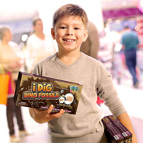 KARAZZO 12pcs Dinosaur Eggs Excavation Set DIY Dino Eggs Digging Kit Archaeology Science Stem Gift Model Educational Toy for Kids Over 6+ Years (Style-3)