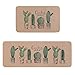 Kitchen Rugs,LEEVAN 2 PCS Vintage Microfiber Non-Skid/Slip Rubber Back Washable Doormat Floormat Area Rug Carpet (17