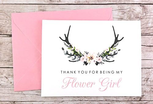 Thank You For Being My Flower Girl Card, Wedding Card, Flower Girl Thank You Card (FPS0024)