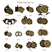 Makhry 30pcs Antique Bronze Alloy Cabochon Frame Setting Tray Pendant Mixed Tibetan Style Alloy Pendant Cabochon Bezel Settings