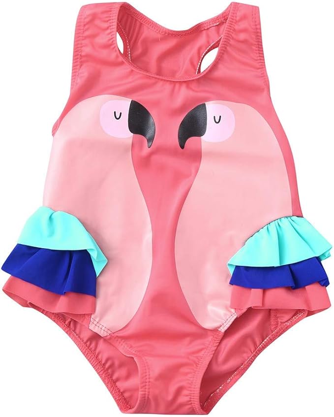 Sunfany Bikini Badeanzug Bademode Bikinihosekleinkind Baby Kinder Madchen Ruschen Vogel Badebekleidung Badeanzug Beach Romper Kleidung Amazon De Bekleidung