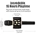 16 Hours Playtime Wireless Karaoke Microphone 12w Hi-Fi Bluetooth Speaker Player for iPhone Android Smartphone, Dual Drivers for Superior Sound Capsule