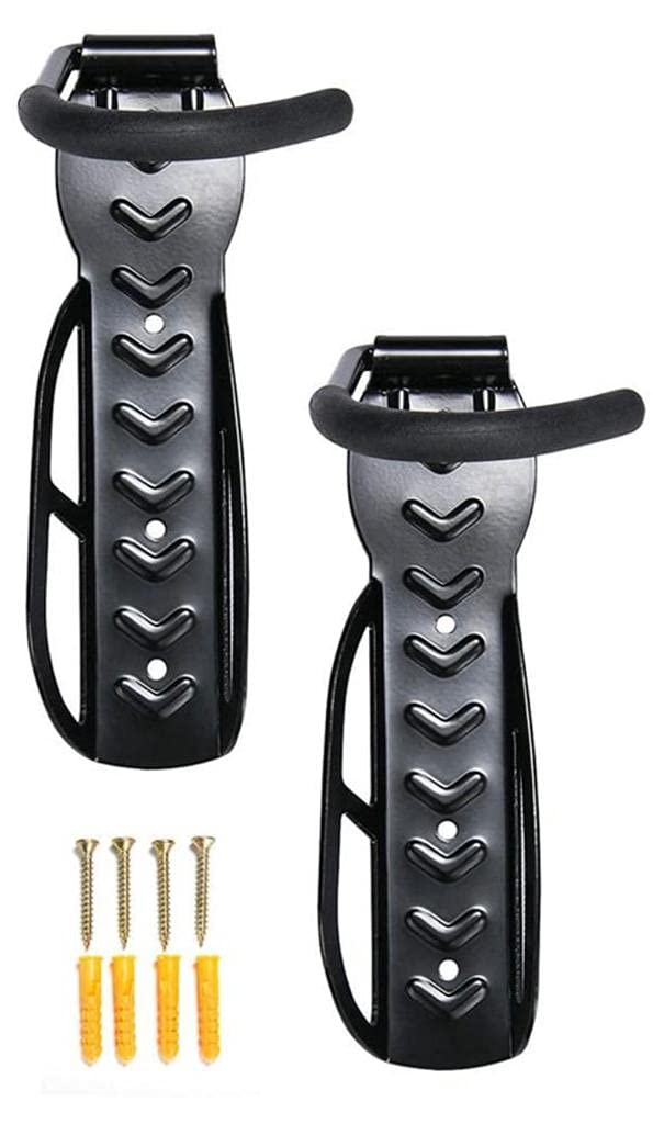 ALAYSTAR PREMIUM SET OF 2 VERTICAL WALL MOUNTED BICYCLE STORAGE HANGING HOOKS – IDEAL FOR STORING BICYCLE AND SAVES SPACE
