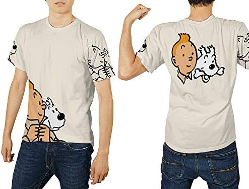 2season5 2019 New Custom Tintin Fashion All Over Print Casual Sublimation Men's Women TOP