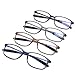 AQWANO 4 Pack Computer Reading Glasses Men Women Blue Light Blocking, Lightweight TR90 Flexible Frame Readers Glasses Anti Glare, 1.5
