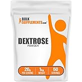 BulkSupplements.com Dextrose Powder - Dextrose Monohydrate, Sourced from Corn - Sugar Substitute &amp; Gluten Free, 20g per Serving, 1kg (2.2 lbs) (Pack of 1)