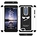 ZTE Zmax Pro Case, LEEGU [Shock Absorption] Dual Layer Heavy Duty Protective Silicone Plastic Cover Armor Case for ZTE Zmax Pro / Z981 - Don't Touch My Phone
