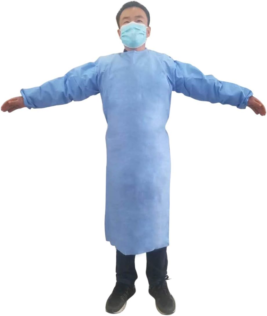 Disposable Protective Gown Dustproof and Waterproof Isolation Gowns Long Sleeved Coverall