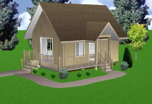 Easy Cabin Designs 16x22 Cabin w/Loft Plans Package, Blueprints, Material List (Best Cabin Floor Plans)