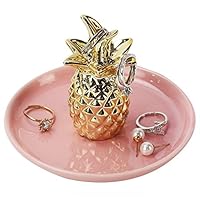 WANYA Ananas Ceramic Ring Jewelry Holder Decor Dish Organizer, Pineapple