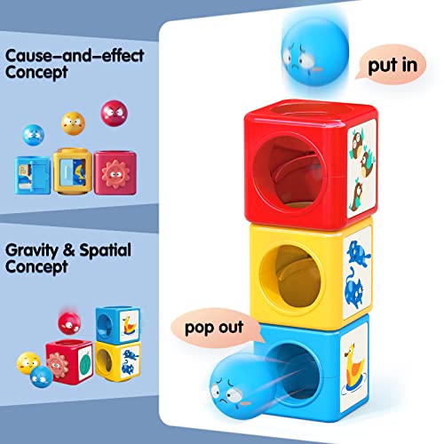 HISTOYE Baby Stack and Sort Tower Toys for 1 2 3 Year Old , STEM Kid