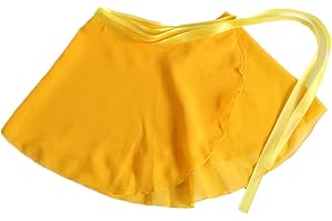 YOYODANCE Girls Ballerina Sheer Wrap Ballet Tutu Dress Child Dance Skate Over Scarf Dancewear with Tie Waist Chiffon Dance Skirts