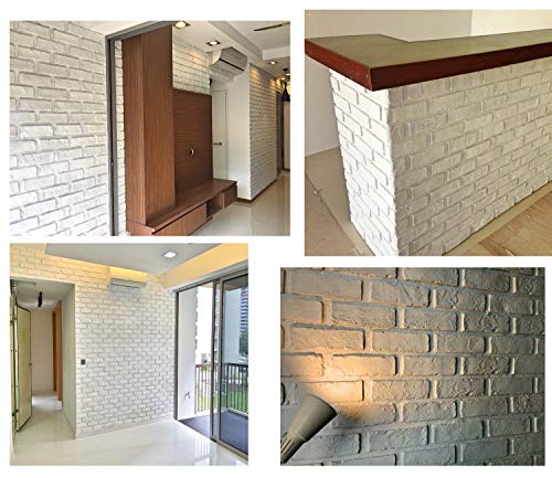 3D Wall Panels FRP Faux Stone Wallpanel for Tv Walls, Sofa Background, Wall Art Decorative Extrior and Interior Wall Tiles (1 Box, 45" X 29", New London,36 Square Feet/Box)