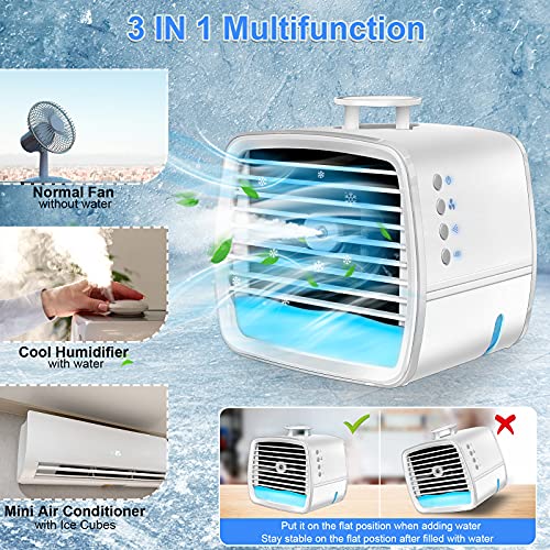 Portable Air Conditioner, Personal Air Cooler Mini Evaporative Cooling